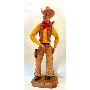 Universal Statuary Company Chicago 1976 Cowboy Figure signed Y. Kendrick 16.5"